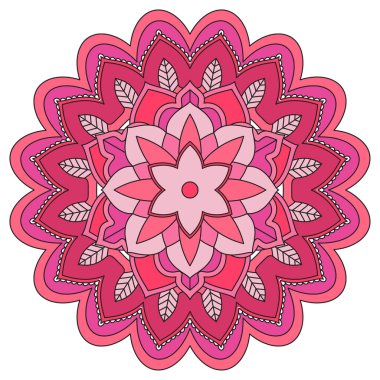 İnce çizgileri olan klasik mandala