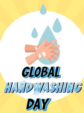 Küresel El Yıkama Günü Afiş Tasarımı illüstrasyonu