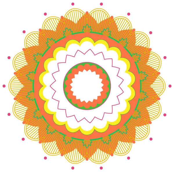 Mandala Vintage Avec Des Lignes Fines Illustration — Image vectorielle