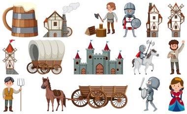 Ortaçağ karakterleri çizimler oluşturur