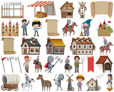 Ortaçağ karakterleri çizimler oluşturur