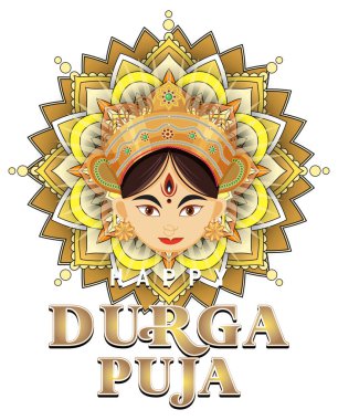 Mutlu Durga Puja Etkinlik Günü illüstrasyonları