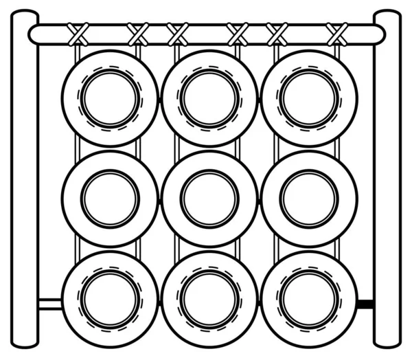 黑色和白色涂鸦字符例证 — 图库矢量图片