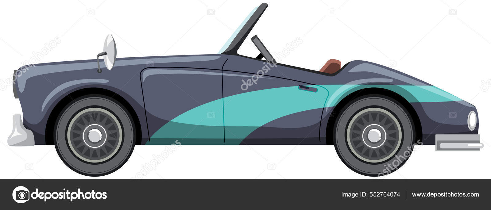 Classic Muscle Car Cartoon Style Illustration Stock Vector Image by ©brgfx  #552764074