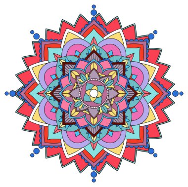 İnce çizgileri olan klasik mandala