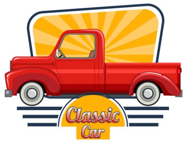 Beyaz arkaplanda klasik araba logosu