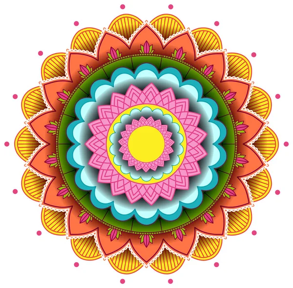 Mandala Vintage Avec Des Lignes Fines Illustration — Image vectorielle