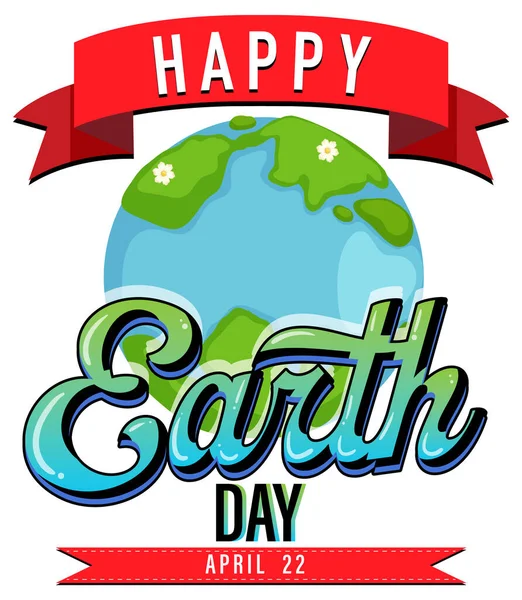 Happy Earth Day April Plakatgestaltung Illustration — Stockvektor