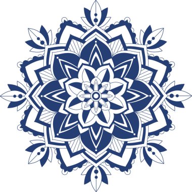 İnce çizgileri olan klasik mandala