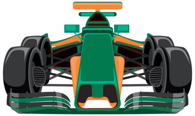 Yeşil formül yarış arabası çizimi