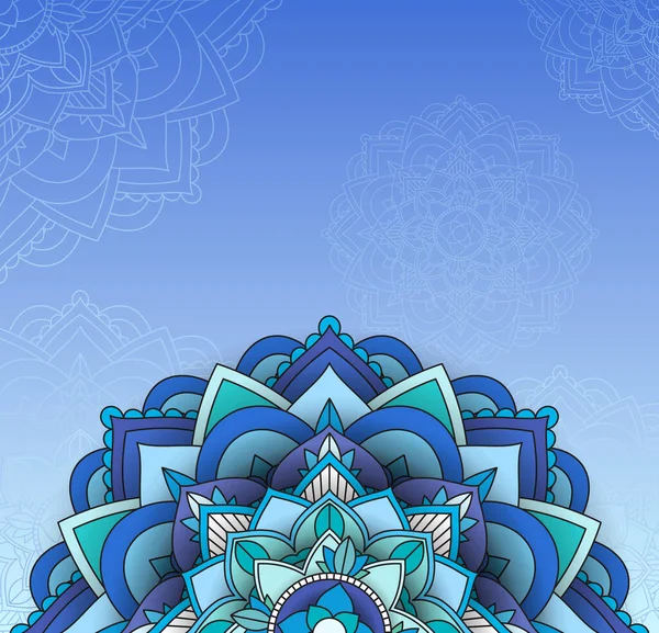 Linda Mandala Modelo Fundo Ilustração — Vetor de Stock