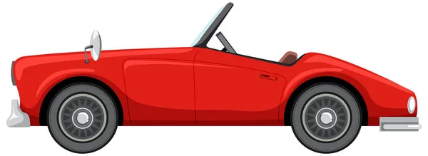 Classic Red Car Cartoon Style Illustration — Stock Vector