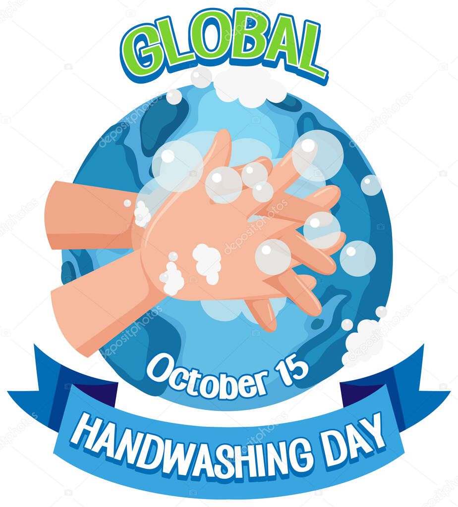 Global Handwashing Day banner design illustration