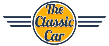 Klasik araba tipografi tasarımı çizimi