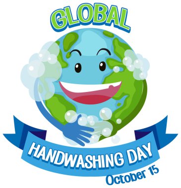 Küresel Yıkama Günü Afiş Tasarımı illüstrasyonu