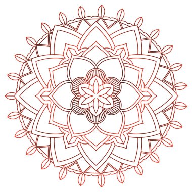 İnce çizgileri olan klasik mandala