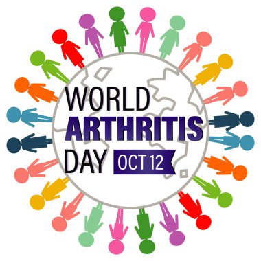 Dünya eklem illüstrasyonu için poster tasarımı