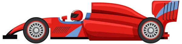 Roter Rennwagen Auf Weißem Hintergrund — Stockvektor