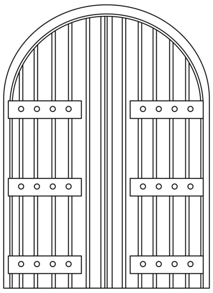 Черно Белые Каракули Дворцовых Ворот — стоковый вектор