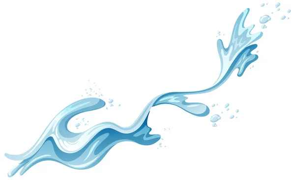 Water Splash White Background Illustration — Stock Vector