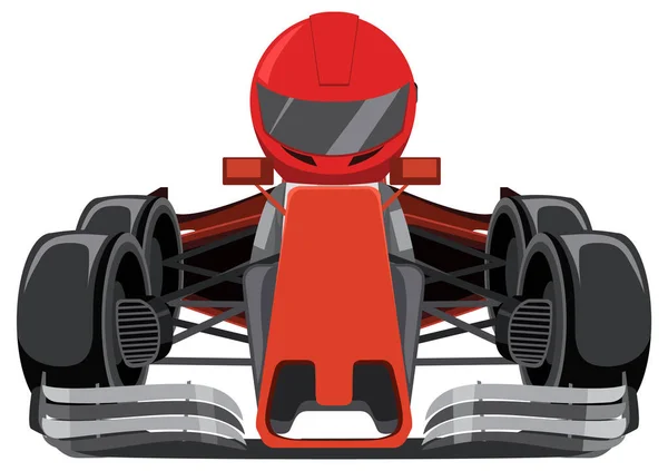 Une Voiture Course Formule Avec Une Illustration Coureur — Image vectorielle