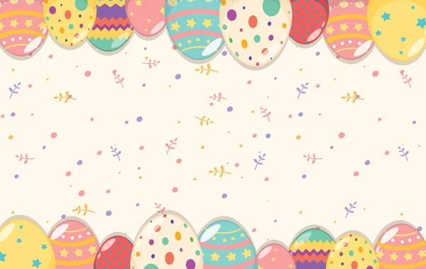 Hintergrunddesign Mit Verzierten Eiern Illustration — Stockvektor