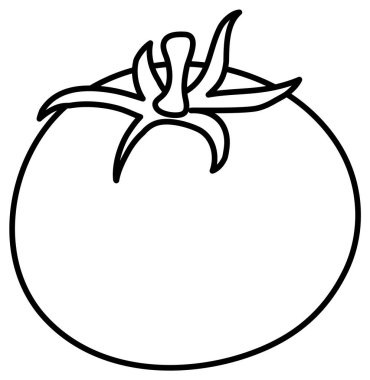 Renklendirme için domates karalama taslağı