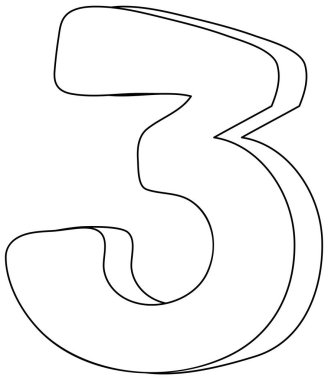 Siyah beyaz karalama karakteri çizimi