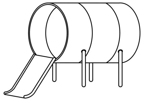 Esboço Doodle Parque Infantil Para Colorir Ilustração — Vetor de Stock