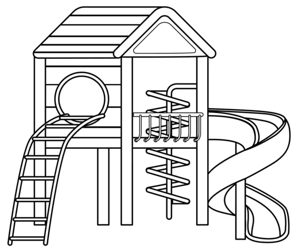 Illustrazione Del Carattere Scarabocchio Bianco Nero — Vettoriale Stock