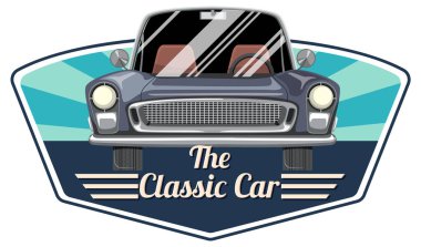 Eski araba manzaralı klasik araba konsepti.