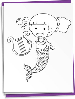 Deniz kızı ana hatlı çizelge çizelgesi çizimi