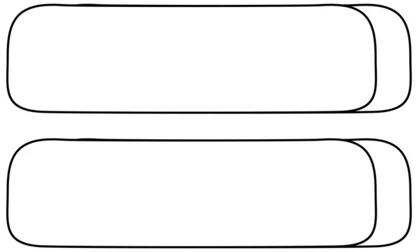 Gleiches Zeichen Schwarz Und Weiß Doodle Charakter Illustration — Stockvektor