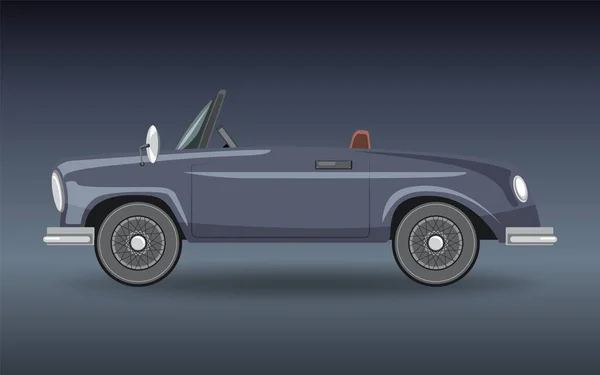 Класичний Автомобіль Сірому Фоні Ілюстрація — стоковий вектор