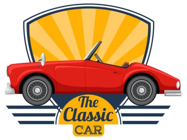 Eski araba manzaralı klasik araba konsepti