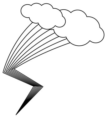 Siyah ve beyaz doodle karakter çizimi