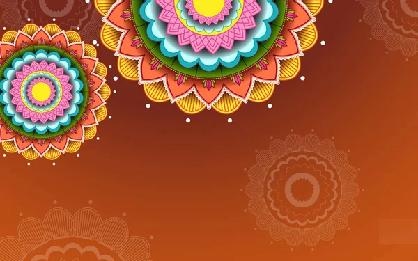 Beautiful Mandala Background Template Illustration — Stock Vector