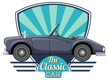 Eski araba manzaralı klasik araba konsepti