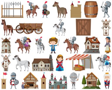 Ortaçağ karakterleri çizimler oluşturur