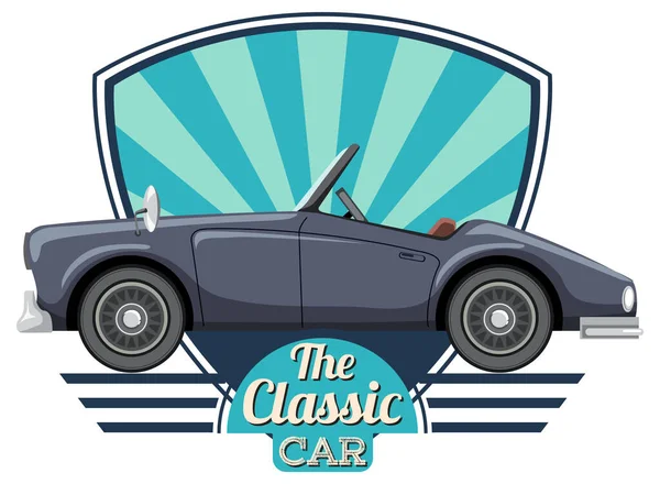 Eski araba manzaralı klasik araba konsepti