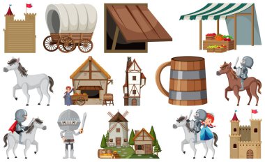 Ortaçağ karakterleri çizimler oluşturur