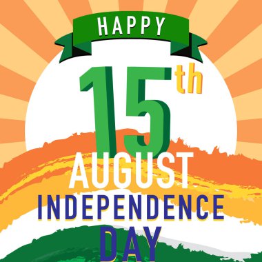 Mutlu Hindistan Bağımsızlık Günü illüstrasyonları
