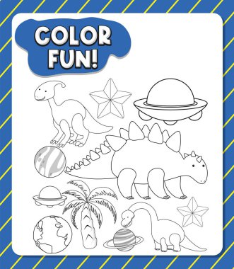 Renkli şablonlar! metin illüstrasyonu