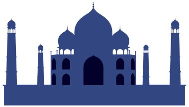 Beyaz arkaplandaki caminin siluet tasarımı