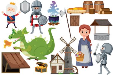 Ortaçağ karakterleri çizimler oluşturur