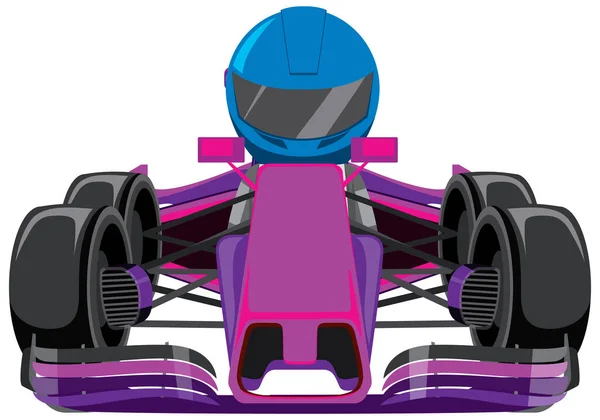 Carro Corrida Fórmula Com Uma Ilustração Piloto —  Vetores de Stock
