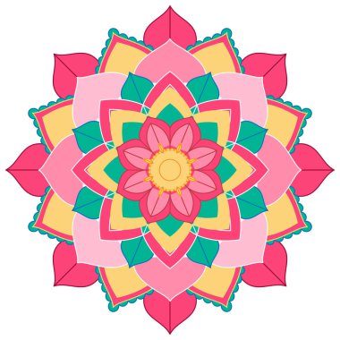 İnce çizgileri olan klasik mandala