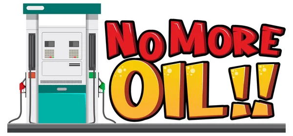 Δεν Υπάρχει Πλέον Λογότυπο Του Πετρελαίου Εικονογράφηση Σχεδιασμό — Διανυσματικό Αρχείο