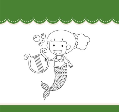 Deniz kızı ana hatlı çizelge çizelgesi çizimi