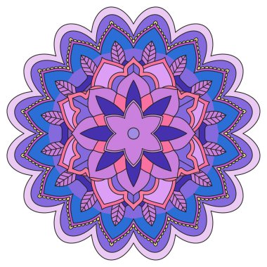 İnce çizgileri olan klasik mandala